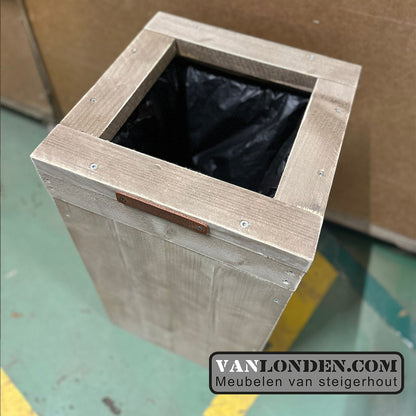 Steigerhouten prullenbak Paddy