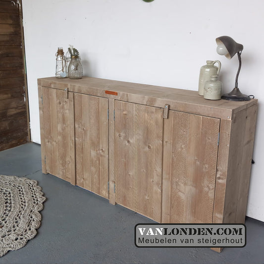 Steigerhouten schoenenkast Jorik