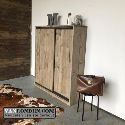 Steigerhouten schuifdeurkast Daisy