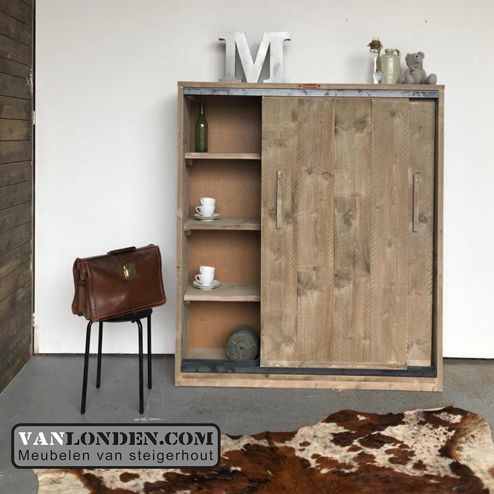 Steigerhouten schuifdeurkast Daisy