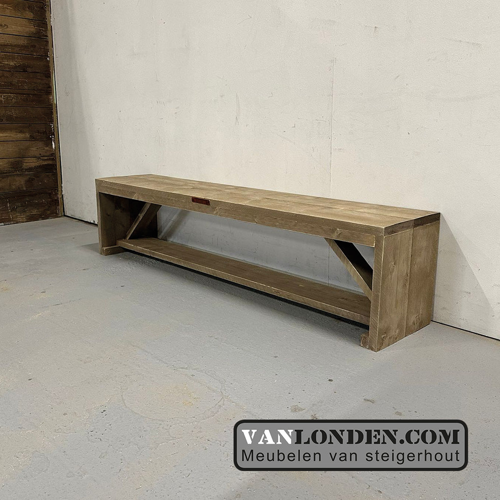 Steigerhouten side table - bankje Selena