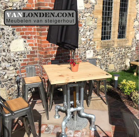 Steigerhouten statafel Inez