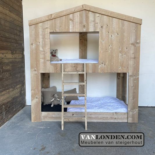 Steigerhouten stapelbed Mara