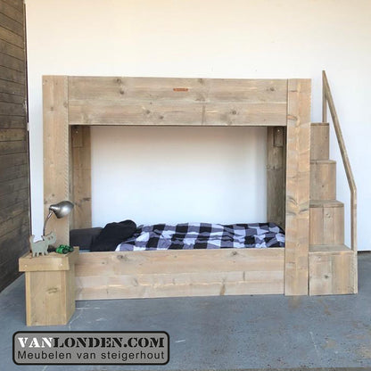 Steigerhouten stapelbed Liselore