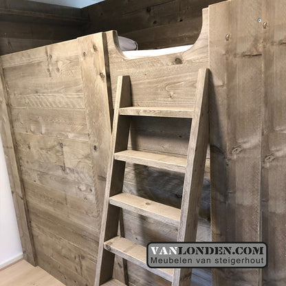 Steigerhouten stapelbed roomdivider Madelief