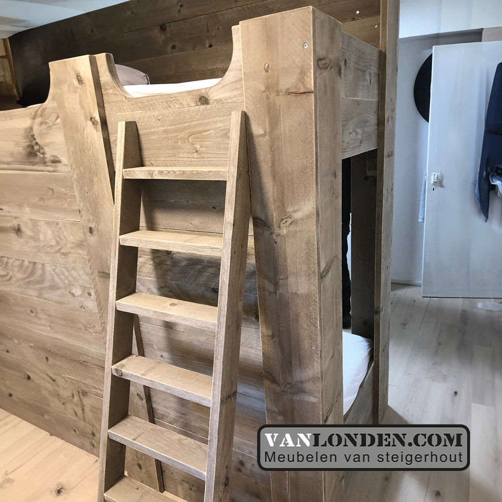 Steigerhouten stapelbed roomdivider Madelief