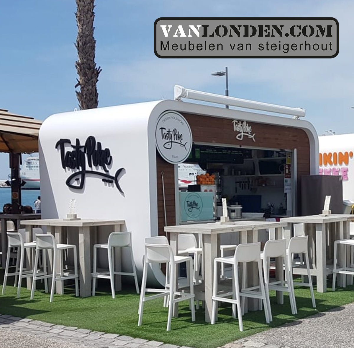 Steigerhouten statafel Benthe