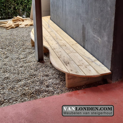 Steigerhouten terras vlonder/bank Wies