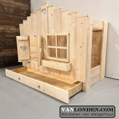 Steigerhouten trapgevel bed Tirza