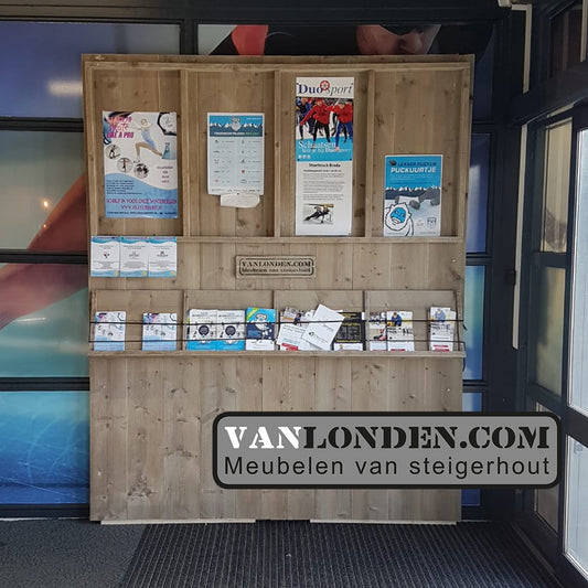 Steigerhouten folderwandkast Optis