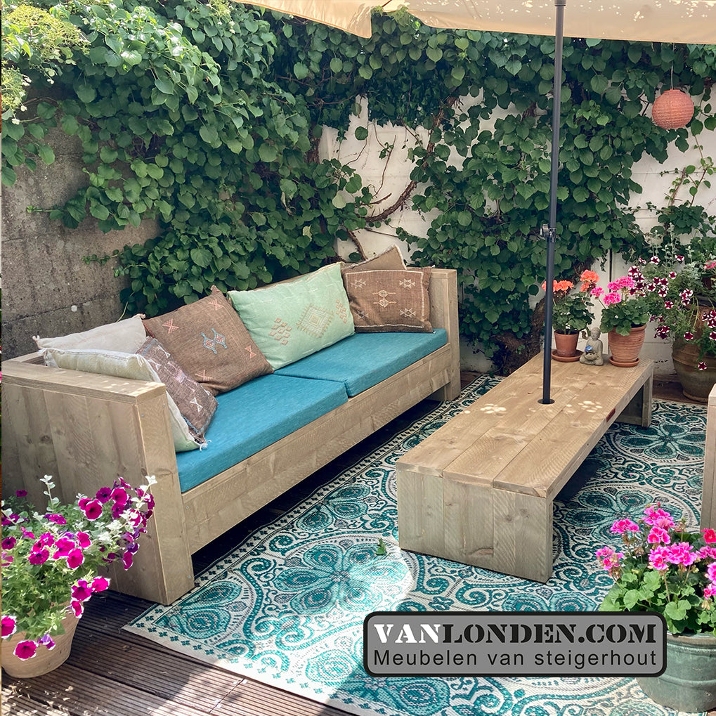 Steigerhouten tuinbank Alix