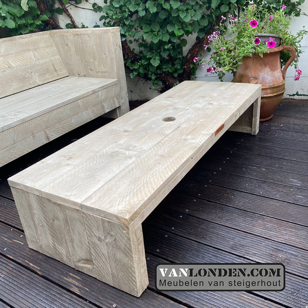 Steigerhouten tuinbank Alix