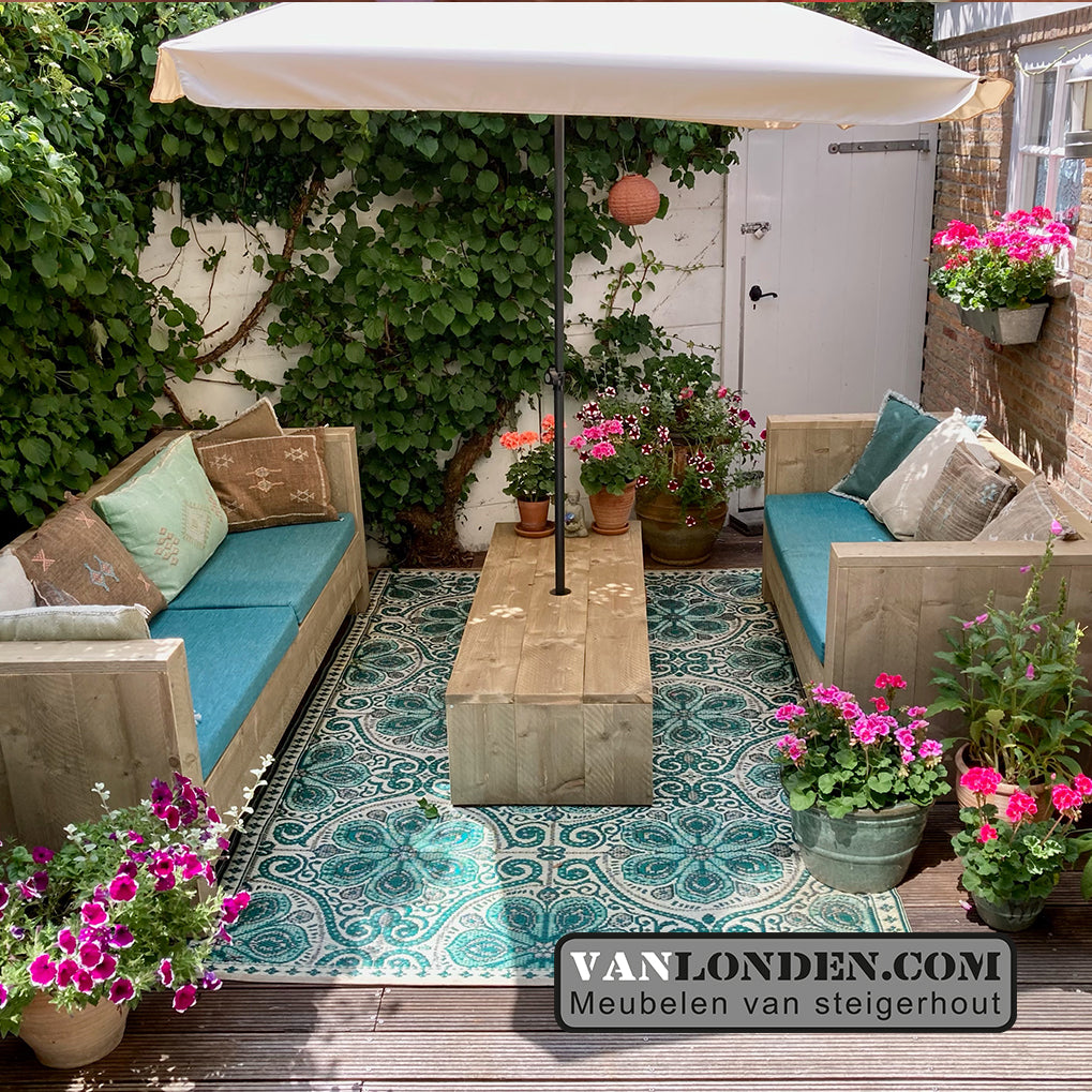 Steigerhouten tuinbank Alix