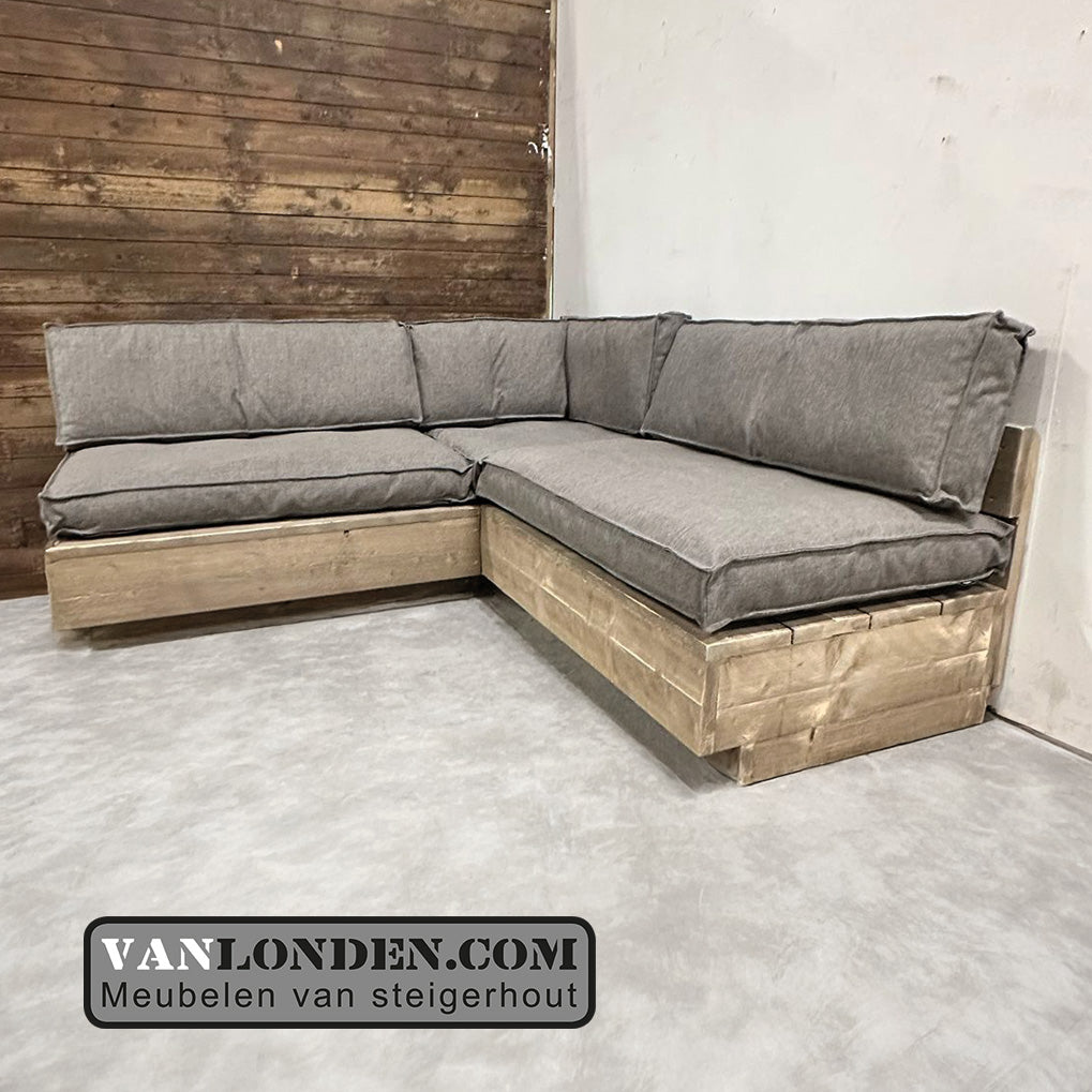 Steigerhouten hoekbank Maron