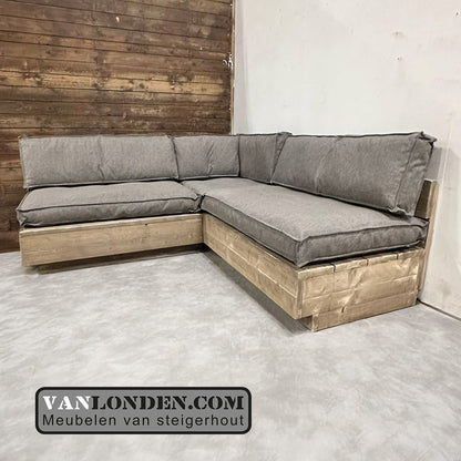 Steigerhouten hoekbank Maron