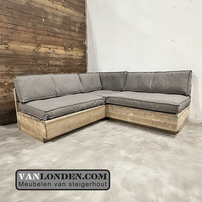 Steigerhouten hoekbank Maron