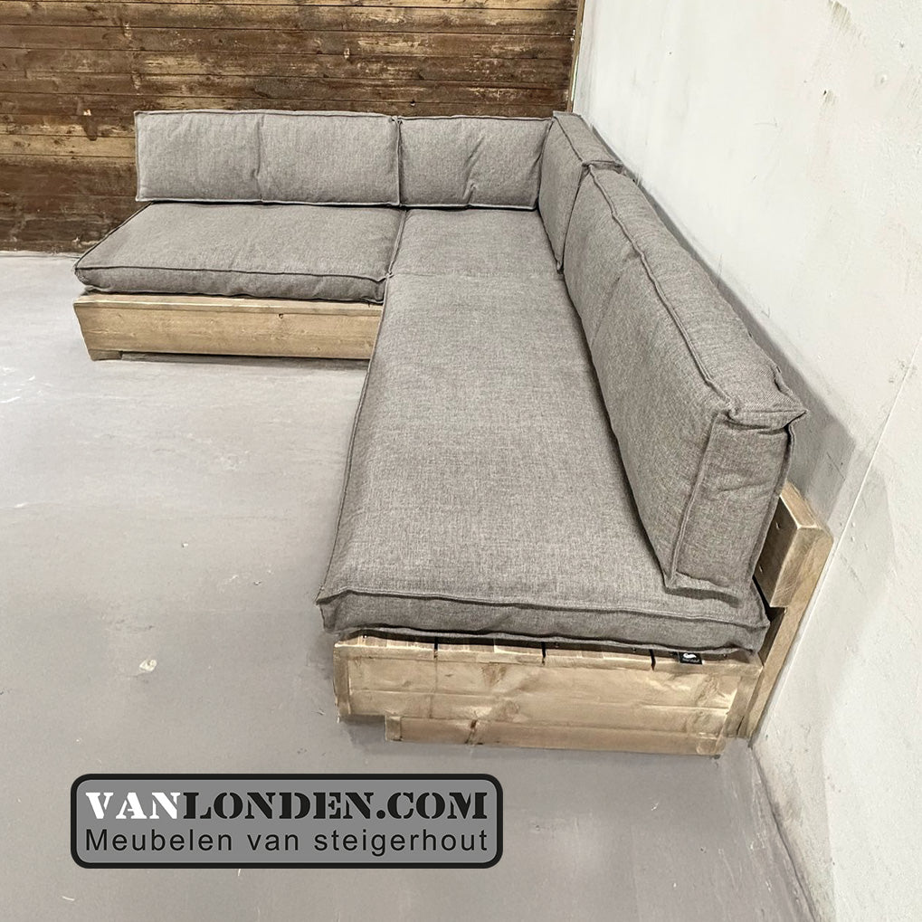 Steigerhouten hoekbank Maron