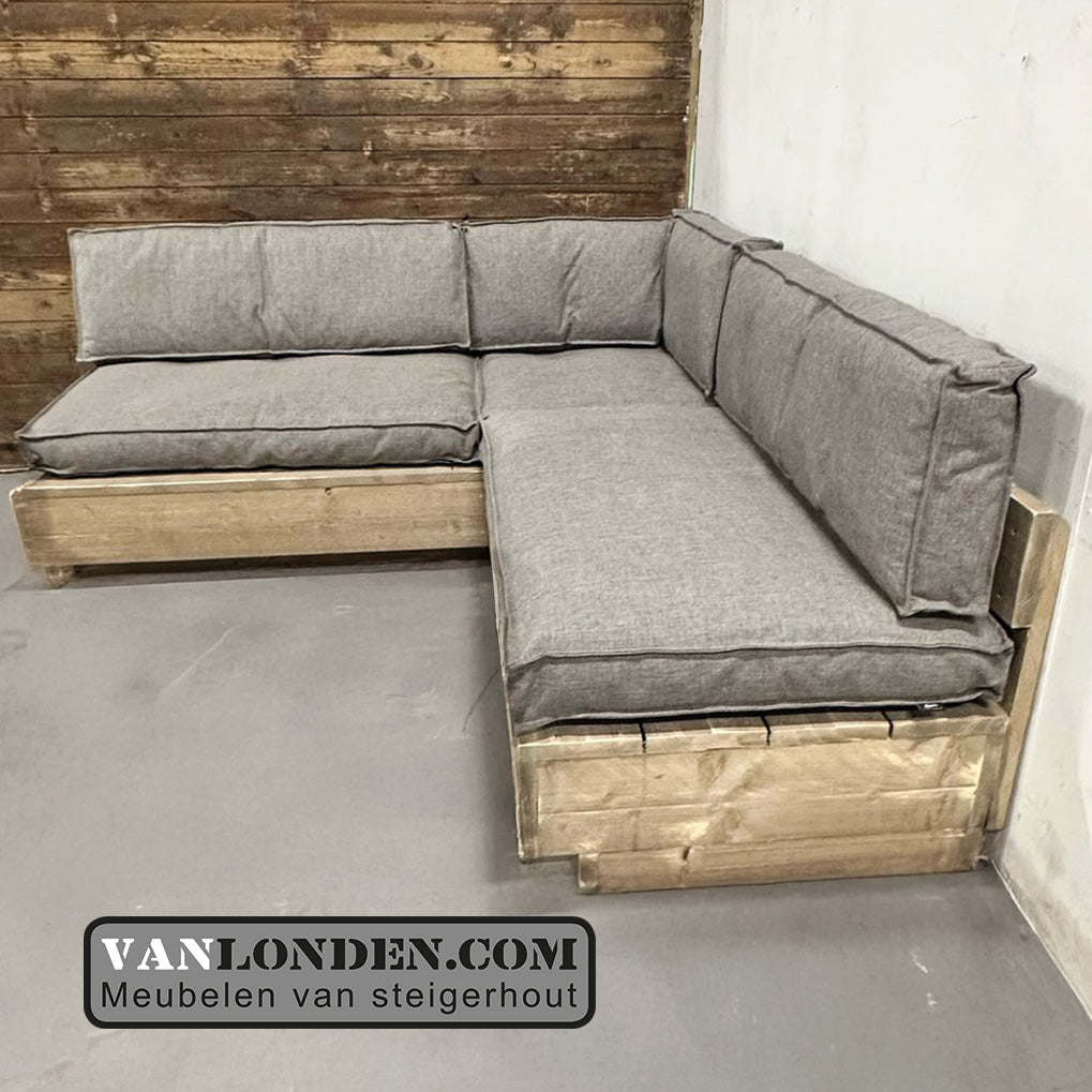 Steigerhouten hoekbank Maron