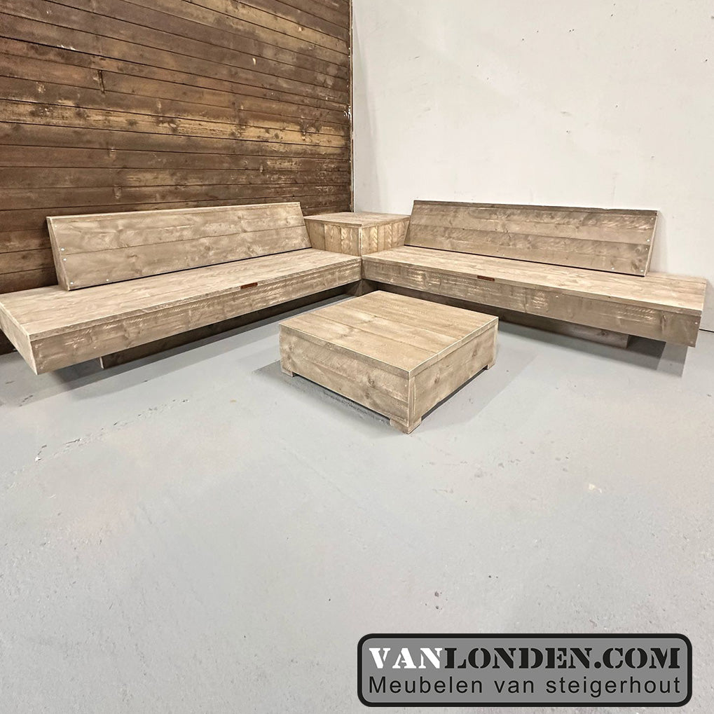 Steigerhouten tuinset Aaron