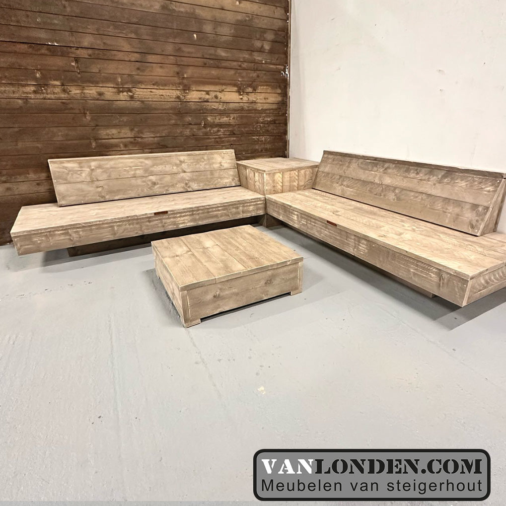 Steigerhouten tuinset Aaron