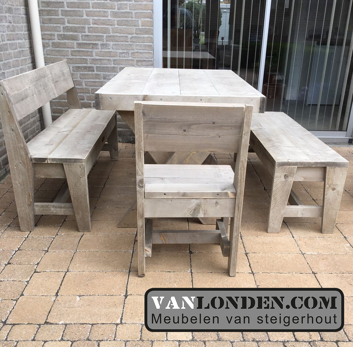 Steigerhouten zitbank Renske