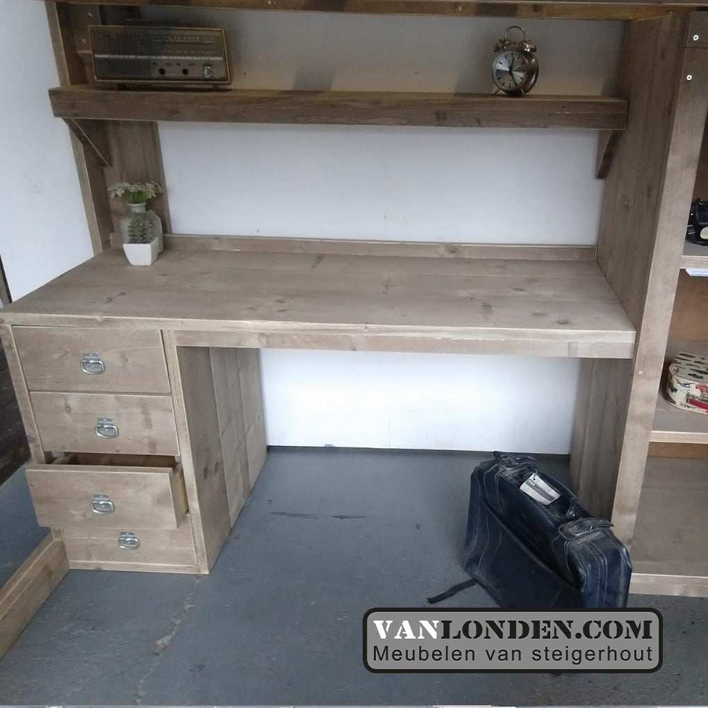 Steigerhouten tweepersoons hoogslaper Andrea