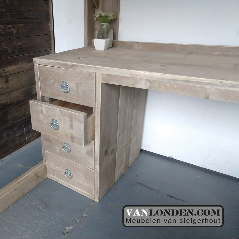 Steigerhouten tweepersoons hoogslaper Andrea