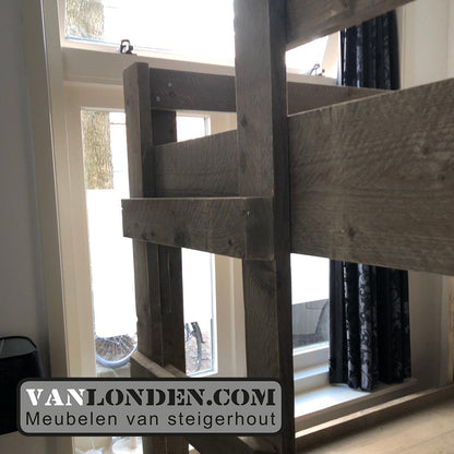 Steigerhouten tweepersoons hoogslaper Marlieke