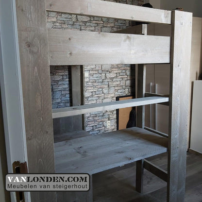 Steigerhouten tweepersoons hoogslaper Marlieke