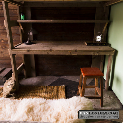 Steigerhouten tweepersoons hoogslaper Marlieke