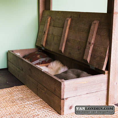 Steigerhouten tweepersoons hoogslaper Marlieke