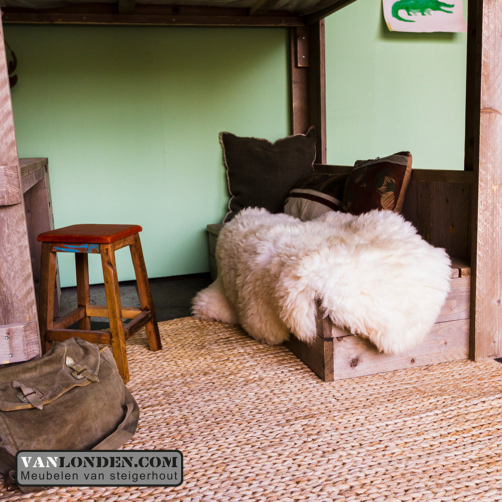 Steigerhouten tweepersoons hoogslaper Marlieke