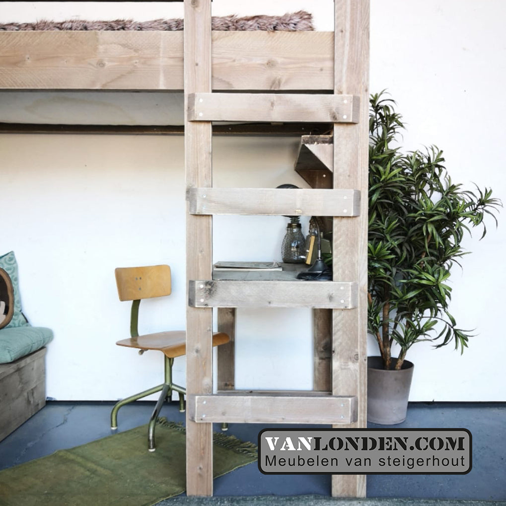 Steigerhouten eenpersoons hoogslaper Siebe