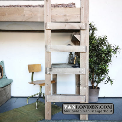 Steigerhouten eenpersoons hoogslaper Siebe