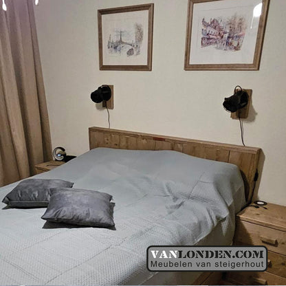 Steigerhouten tweepersoonsbed Betty