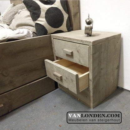 Steigerhouten tweepersoonsbed Betty