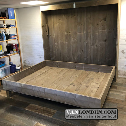 Steigerhouten uitklapbaar bed Ian