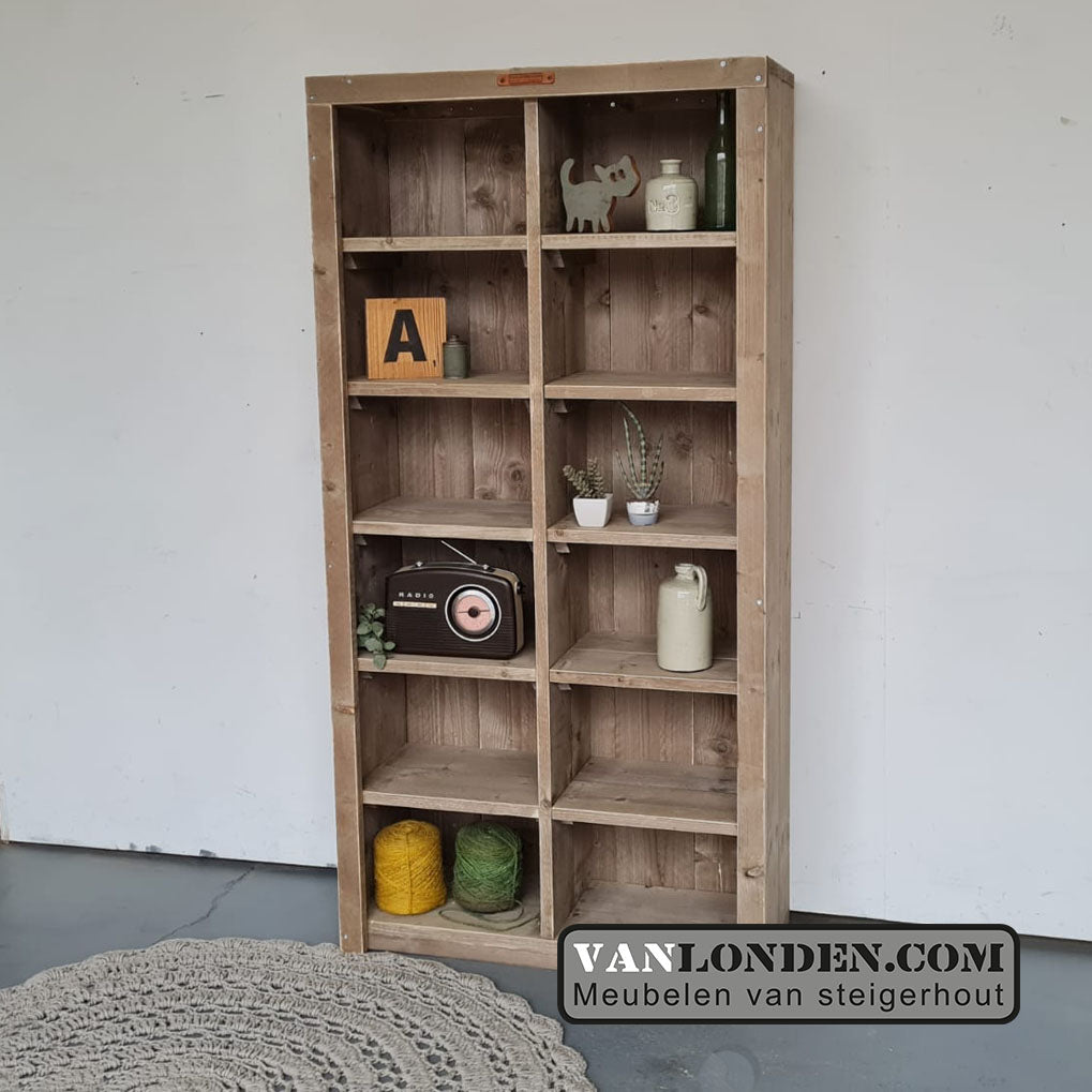 Steigerhouten vakkenkast Kenneth