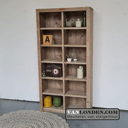 Steigerhouten vakkenkast Kenneth