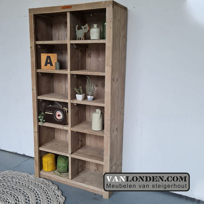Steigerhouten vakkenkast Kenneth