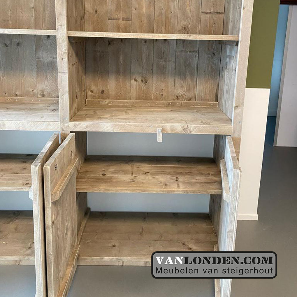 Steigerhouten vakkenkast Lienke