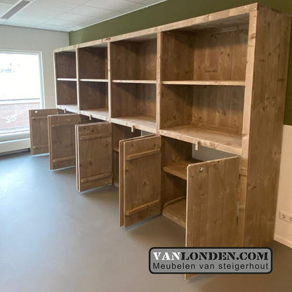 Steigerhouten vakkenkast Lienke