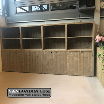 Steigerhouten vakkenkast Lienke