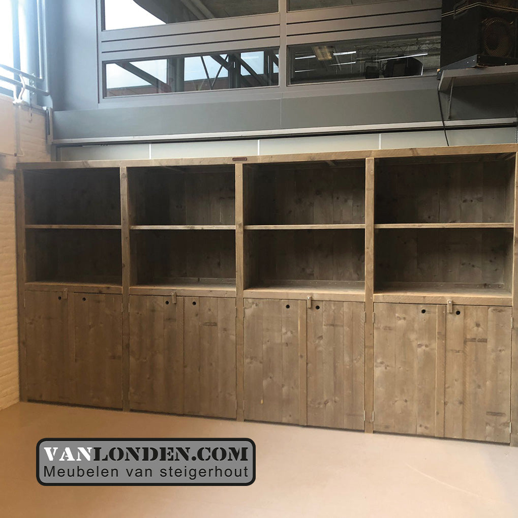 Steigerhouten vakkenkast Lienke