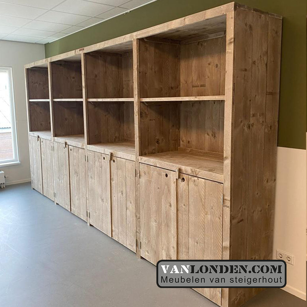 Steigerhouten vakkenkast Lienke