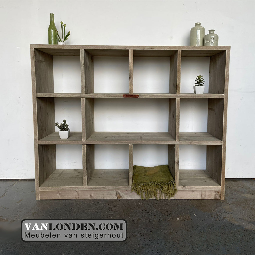 Steigerhouten vakkenkast Mabel