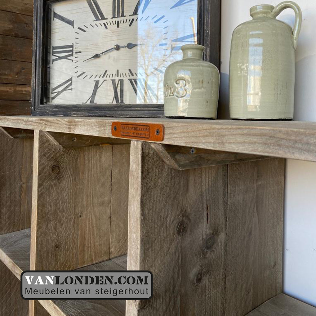 Steigerhouten vakkenkast Mascha