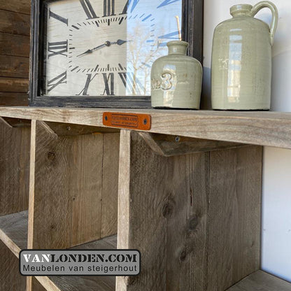 Steigerhouten vakkenkast Mascha