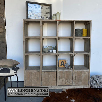 Steigerhouten vakkenkast Mascha