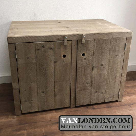 Steigerhouten wasmachine ombouw deurtjes Marjo